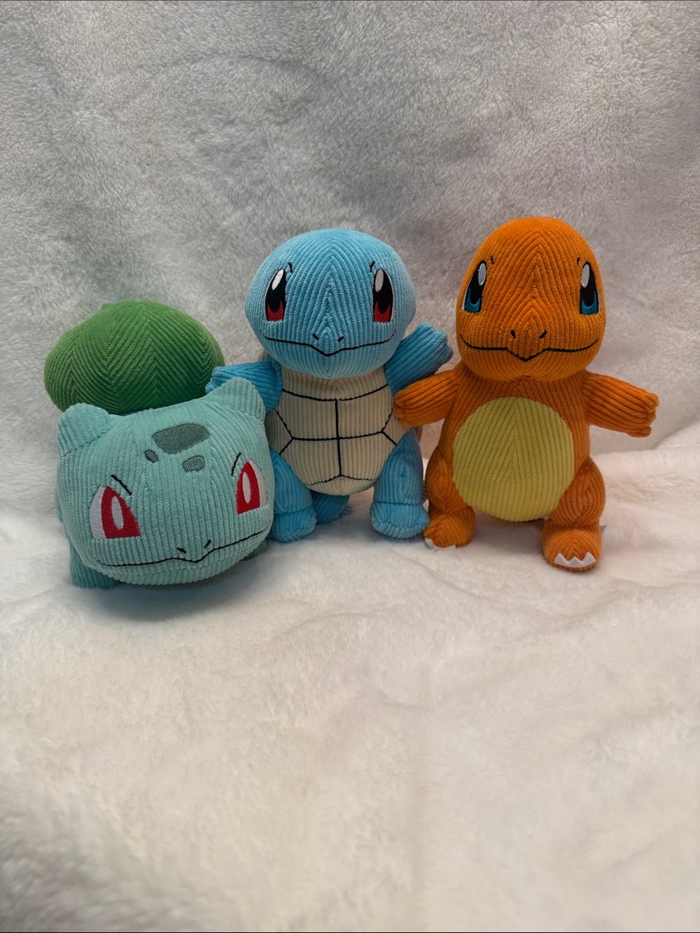 Pokemon 8" Corduroy Set of 3 Fabric Plush